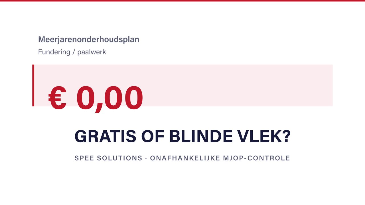 Video: &euro; 0,00 bij de fundering &mdash; gratis of blinde vlek? Spee Solutions, onafhankelijke MJOP-controle